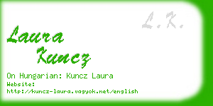 laura kuncz business card